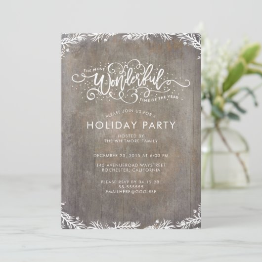 Rustiek kerstfeest kaart (Staand voorkant)