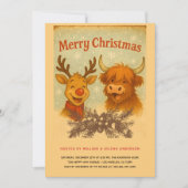 Rustiek  Kerstfeest Kaart (Voorkant)