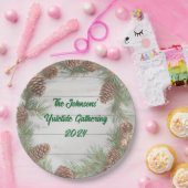 Rustiek kerstfeest papieren bordje (Feest)