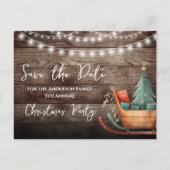 Rustiek Kerstfeest Save the Date Briefkaart (Voorkant)