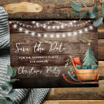 Rustiek Kerstfeest Save the Date Briefkaart<br><div class="desc">Leuk waterverf kerstontwerp. Alle tekst is aanpasbaar en eenvoudig te wijzigen voor uw eigen feestbehoeften. Sla de Date familie kerstfeest briefkaarten.</div>