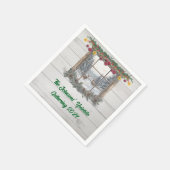 Rustiek kerstfeest servet (Hoek)