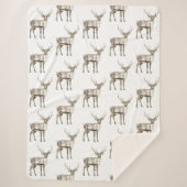 rustiek kersthert sherpa deken (Voorkant)