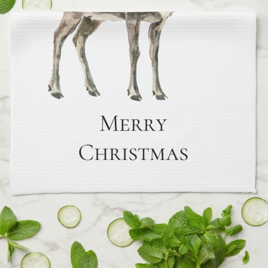 rustiek kersthert theedoek (Gevouwen)