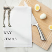 rustiek kersthert theedoek (Quarter Fold)