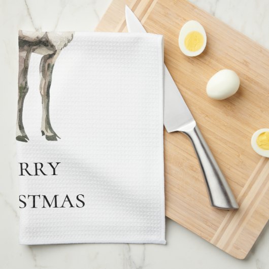 rustiek kersthert theedoek (Quarter Fold)