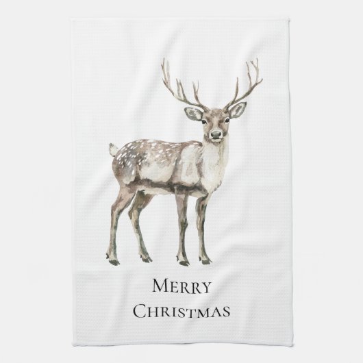 rustiek kersthert theedoek (Verticaal)