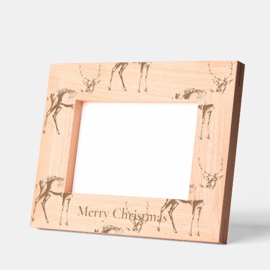 rustiek kersthertendier gegraveerde lijstjes (Links)