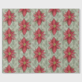 Rustiek kerstinsettias inpakpapier (Vlak)