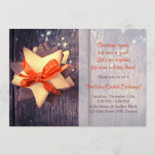 Rustiek kerstkoekje uitwisseling vakantie partij kaart