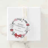 Rustiek Kerstkrans Vakantie Gift Bedankjes Labels (In situ)