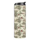 rustiek kerstland winterlandschap thermosbeker (Gedraaid links)