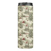 rustiek kerstland winterlandschap thermosbeker (Achterkant)