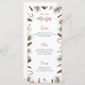 Rustiek kerstmenu menu (Voorkant / Achterkant)