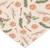 Rustiek Kerstmis Botanisch en Spice Patroon Medium Tafelloper (Hoek)