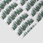 Rustiek Kerstmis dennenboom patroon Tissuepapier (Detail)
