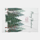 Rustiek Kerstmis dennenbos Theedoek (Horizontaal)