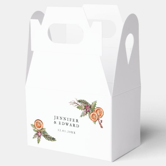 Rustiek Kerstmis Groen Bruiloft Bedankdoosjes (Geopend)