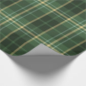 Rustiek kerstplaid tartan patroon cadeaupapier (Hoek)