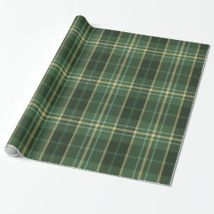 Rustiek kerstplaid tartan patroon cadeaupapier