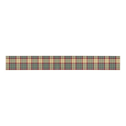 Rustiek kerstplaid tartan patroon grosgrain lint (Voorkant)