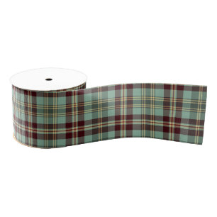 Rustiek kerstplaid tartan patroon grosgrain lint