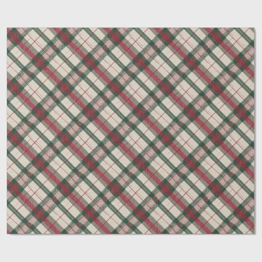 Rustiek kerstplakpapier cadeaupapier (Vlak)