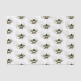 Rustiek Kerstscène Lantaarn Weefselpapier Tissuepapier