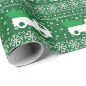 Rustiek Kersttruck Inpakpapier (Rol Hoek)