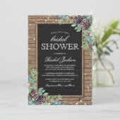 Rustiek Kerstwinter Vrijgezellenfeest Kaart (Staand voorkant)