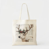Rustiek kerstwinterrendier tote bag (Voorkant)