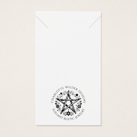 Rustiek Ketting Sieraden Display Kaart (Voorkant)