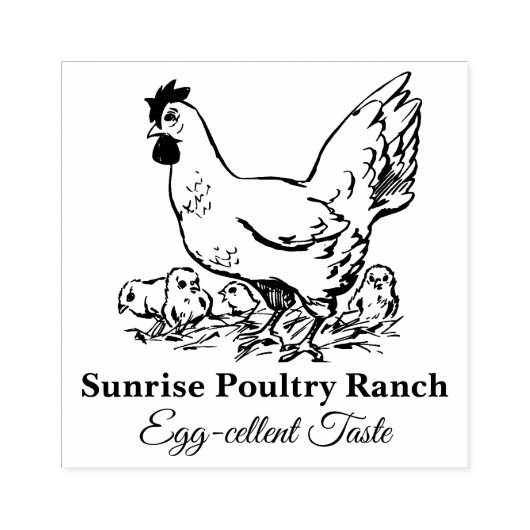  rustiek kip Boerderij aangepaste eierstempel Rubberstempel (Afrduk)