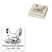  rustiek kip Boerderij aangepaste eierstempel Rubberstempel (Gestempeld)