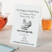 Rustiek  Kip Boerderij Reclamebord Met Voetstuk (Insitu)