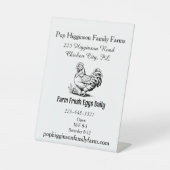 Rustiek  Kip Boerderij Reclamebord Met Voetstuk (Voorkant)