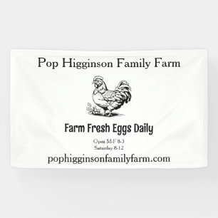 Rustiek  Kip Boerderij Spandoek