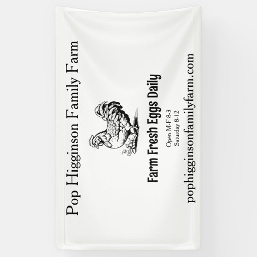 Rustiek  Kip Boerderij Spandoek (Verticaal)