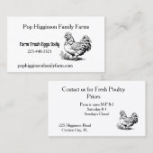 Rustiek  Kip Boerderij Visitekaartje (Voorkant / Achterkant)