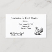 Rustiek  Kip Boerderij Visitekaartje (Achterkant)