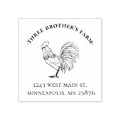  & Rustiek Kippeei Kartonadres Rubberstempel (Afrduk)