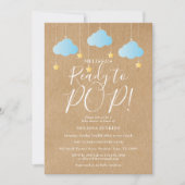 Rustiek Klaar voor Pop Twinkle Twinkle Baby shower Kaart (Voorkant)