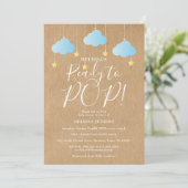 Rustiek Klaar voor Pop Twinkle Twinkle Baby shower Kaart (Staand voorkant)