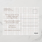 Rustiek klassevol elegant geplakt patroon goud folie feestdagen briefkaart (Achterkant)