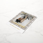 Rustiek klassevol elegant geplakt patroon goud folie feestdagen briefkaart (Gedraaid)