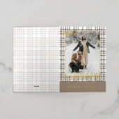 Rustiek klassevol elegant geplakt patroon goud folie feestdagenkaart (Buiten Laag)