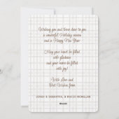 Rustiek klassevol elegant plakpatroon feestdagenkaart (Achterkant)