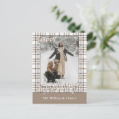 Rustiek klassevol elegant plakpatroon feestdagenkaart (Staand voorkant)