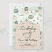 Rustiek klein pompoen Herfst groen verjaardagsfees Kaart (Voorkant)