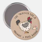 Rustiek kleurrijk Boerderij Fresh Eggs Magneet (Voorkant / Achterkant)